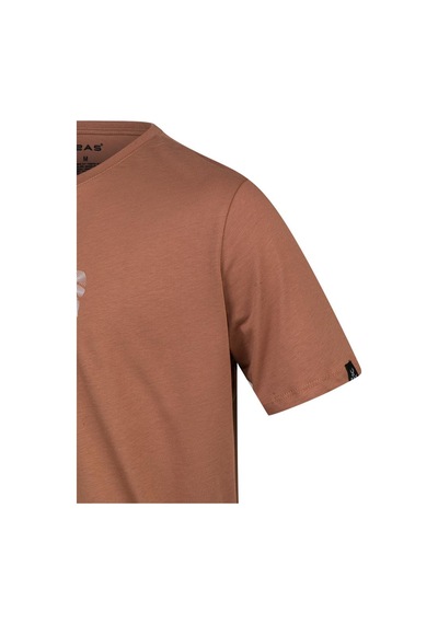2as Alex Baskılı Erkek Sıfır Yaka T-shirt 047 Kahve