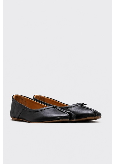 Fast Step Hakiki Deri Siyah Kadın Babet Ayakkabı 167za2025-01