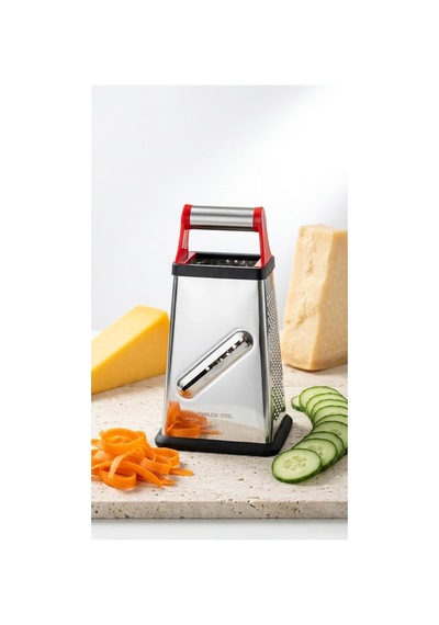 Tr 19 Cm Paslanmaz Çelik Rende, Kırmızı, Ckr4516 Diğer