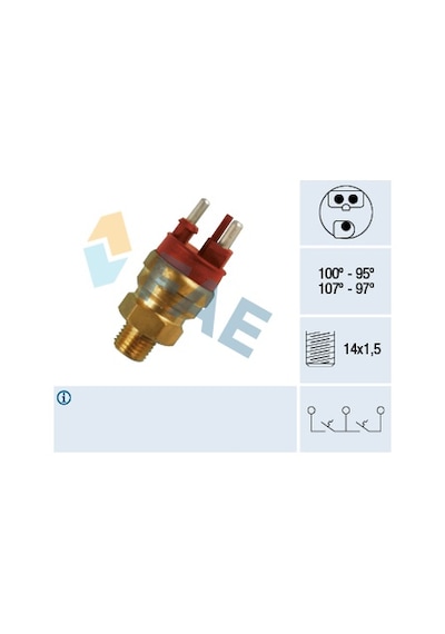 Fae 38120 Hararet Müşiri 100 C - 95 C Radyatör Fanı Mercedes W124 W201 W210 W163 W140 A0065454224 -