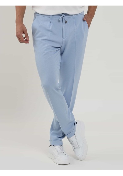 Dufy Mavi Erkek Slim Fit Fitilli Jogger Pantolon - 104486-mavi Mavi
