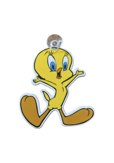 Pleksi Çizgi Film Kahramanları Cam Süsleri Vantuzlu Kaliteli Tweety 16x15