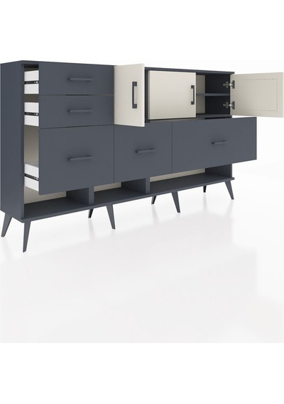 Arges Konsol 3 Raflı 5 Çekmeceli 3 Kapaklı 176x30x99 Antrasit-aytaşı/antrasit Aytası/antrasıt - Antrasıt Arges Konsol 3 Raflı 5 Çekmeceli 3 Kapaklı 176x30x99 Antrasit-aytaşı/antrasit Aytası/antrasıt - Antrasıt