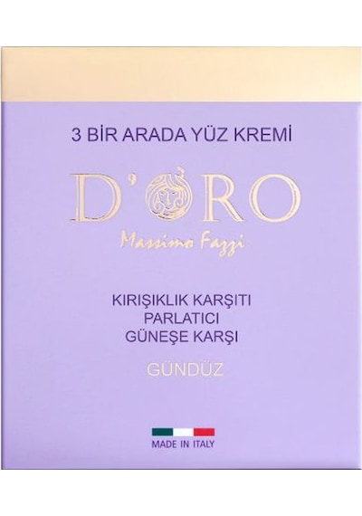 Doro Massimo Fazzi 3'ü 1 Arada Gündüz Cilt Bakım Kremi 50 ML