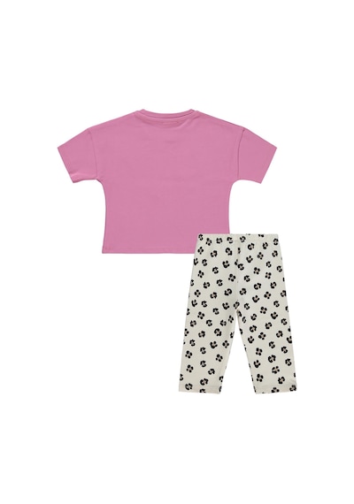 Civil Girls Leopar Ayıcık Desenli 2-5 Yaş Takım - Pembe Soft Pembe