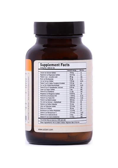 2'li Avantaj Paketi - Multivitamin 120 Tablet - Kalsiyum, Magnezyum, Demir, Çinko - Vegan & Şekersiz