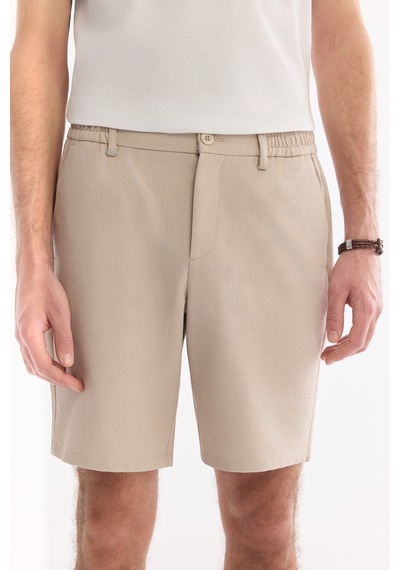 Avva Erkek Bej Yanı Lastikli Gofreli Relaxed Fit Chino Şort A61y3730