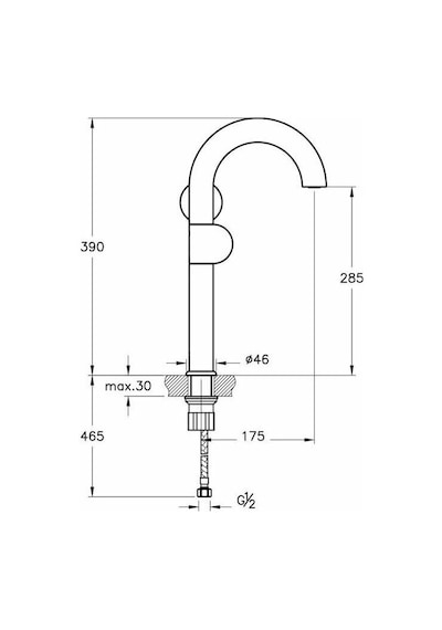 VitrA Liquid A4279139 Sağdan Kullanım Yüksek Lavabo Bataryası