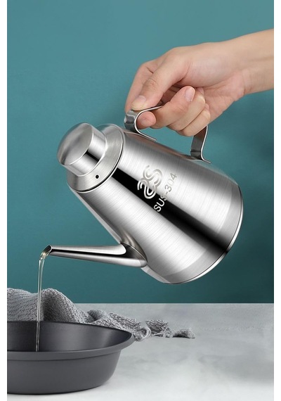 Komple 304 Çelik 18 Oz 500 Ml Yağdanlık Sosluk Sirkelik Cin593 Çok Renkli