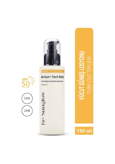 Be Sunglow Be Sun-Tect Body Vücut İçin Güneş Koruyucu Losyon SPF50+ 150 ML﻿﻿
