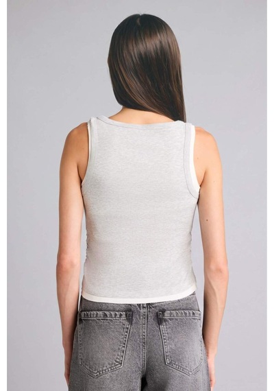 Defacto Slım Fıt U Yaka Ribana Atlet H1587ax26smgr93 Gri-gr93