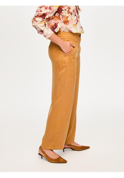 Faik Sönmez Arka Beli Lastikli Wide Leg Fit Tenselli Pantolon S26pnt028 Us26pnt02835 Camel Faik Sönmez Arka Beli Lastikli Wide Leg Fit Tenselli Pantolon S26pnt028 Us26pnt02835 Camel