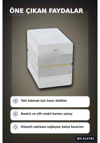 Kolye Kartı 200 Adet Balya 8.5x7cm Karton Malzeme Toplu Paket Takı Sergileme Bx-313742 001 - Beyaz