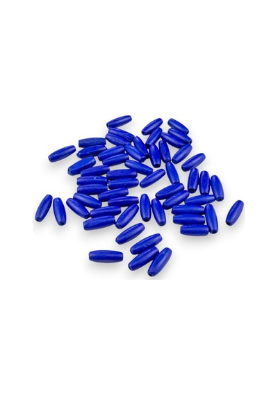 12 Mm Arpa Saks Mavisi 22x6 Mm Ahşap Boncuk 35 Gr 70 Adet