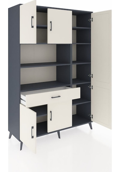 Hyperion Dolap 10 Raflı Tek Çekmeceli 6 Kapaklı 132x44x195 Antrasit-aytaşı/aytaşı Aytası/aytası Hyperion Dolap 10 Raflı Tek Çekmeceli 6 Kapaklı 132x44x195 Antrasit-aytaşı/aytaşı Aytası/aytası