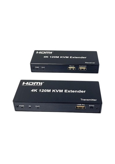 Novacom 4k 120metre Hdmı+usb+ır To Cat6 Kvm Extender