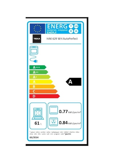 Teka HAK 629 WH 65 LT Ankastre Multifonksiyonel Dijital Ekranlı Fırın