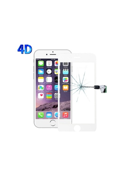 Apple Uyumlu  iPhone 6S Plus 4D Kavisli Full Cam Kırılmaz Koruyucu 6 Pl