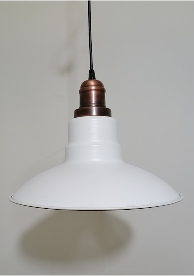 Riolight Retro Beyaz Içi Beyaz Tekli Metal Sarkıt Çap: 30Cm (538287862)