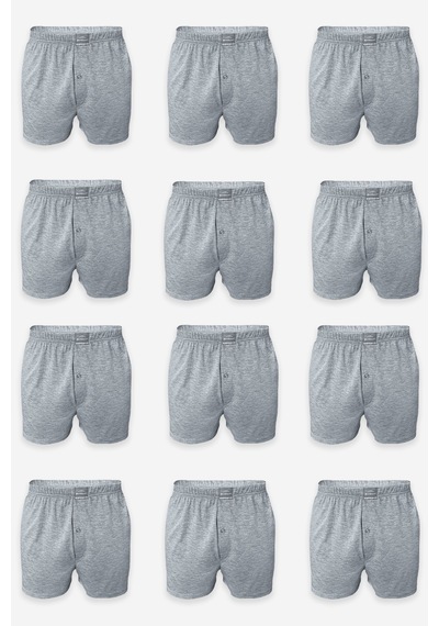 Malabadi Erkek Gri 12'li Premium Collection Geniş Kalıp Modal Büyük Beden Boxer 12m254