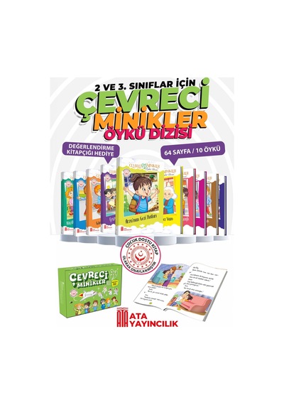 3.Sınıflar için Çevreci Minikler Dizisi + Kitap Okuma Not Defteri
