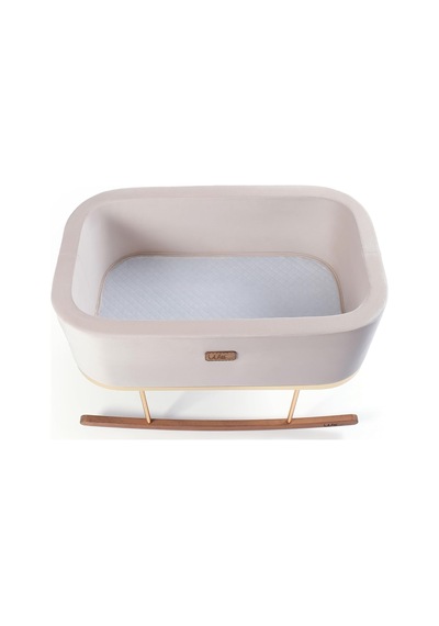 Beside Large Modern Premium Anne Yanı Bebek Beşik Gold, Cream Genel