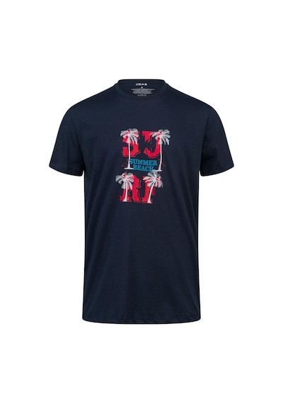 2as Alex Baskılı Erkek Sıfır Yaka T-shirt 047 Lacivert