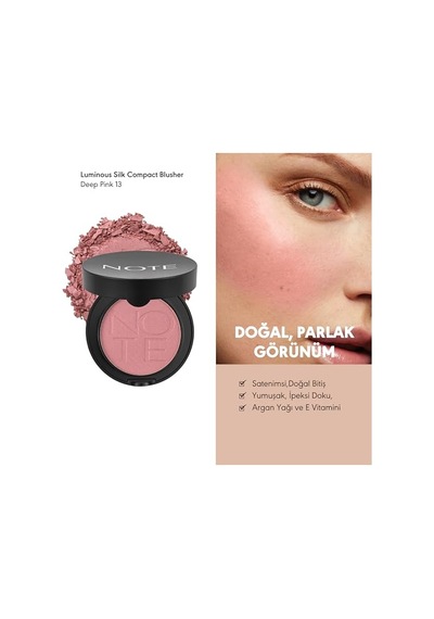 Note Cosmetics Luminous Silk Compact Blusher 13 Deep Pink Toz Allık 00