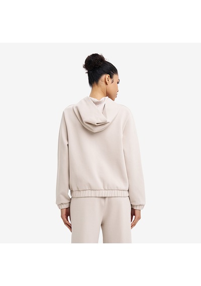 Lescon Ekru Kadın Fermuarlı Kapüşonlu Sweatshirt 26n-2120