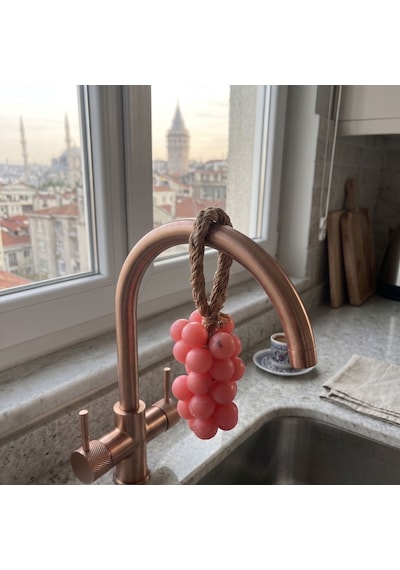 Mis Kokulu Dekoratif Salkım Üzüm Sabunu - Şeffaf Pembe Renginde Hediyelik Ve Çeyizlik Lavanta