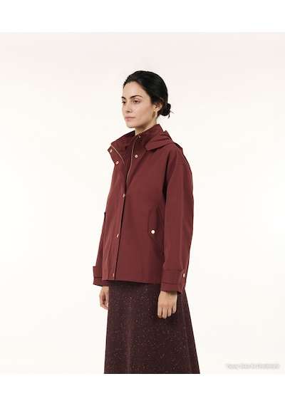 Yargıcı Regular Kapüşonlu Yaka Uzun Kol Yağmurluk 26kkym5012x 016 Bordo