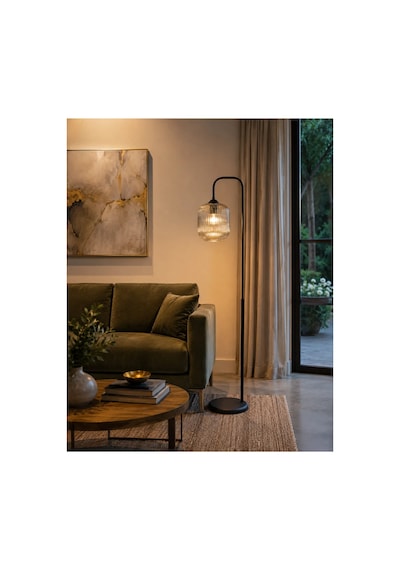 Luster Siyah Lambader Metal Go Vde U Fleme Camlı Dekoratif Metal Tasarım S Ik Yerden Aydınlatma ...
