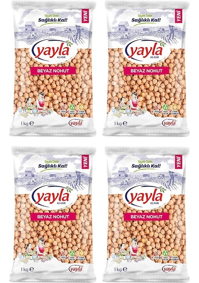 Yayla Bakliyat Beyaz Nohut 1 Kg X 4 Adet
