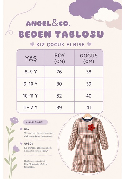 Angel&co. Girls Clothing Kareli Pamuk Kız Çocuk Modest Midi Elbise Çok Renkli Çok Renkli Angel&co. Girls Clothing Kareli Pamuk Kız Çocuk Modest Midi Elbise Çok Renkli Çok Renkli