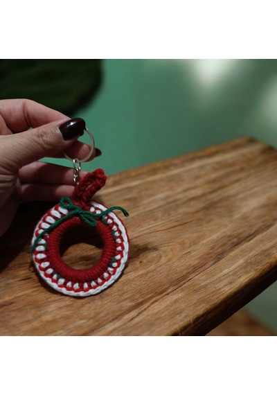 Luluyen Sevimli Yılbaşı Temalı Amigurumi El Örgüsü Anahtarlık Ve Çanta Aksesuarı,yılbaşı Hediyesi