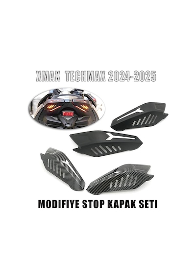 Xmax Ironmax Techmax 125/250/300/400 2018-2022 Stop Üst Aksesuar Kapak Karbon