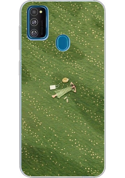 Samsung Galaxy M30s/m21 Uyumlu Zamanı Durduran Yeşil Papatya Düşleri Baskılı Silikon Kılıf Renkli