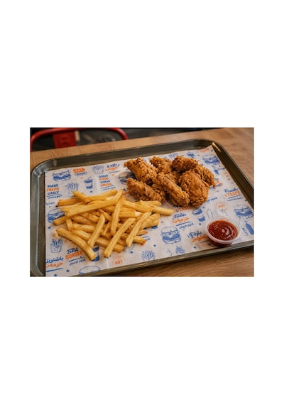 100 Adet Baskılı Yağlı Kağıt 35x50 Cm Hamburger Sandviç Fast Food Restoran Büfe Servis Ve Paketleme Kağıdı Gıda Temasına Uygun
