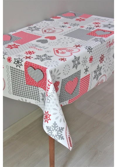 Elyaf Astarlı Silinebilir Pvc Muşamba Masa Örtüsü 8219-1chısrtmas