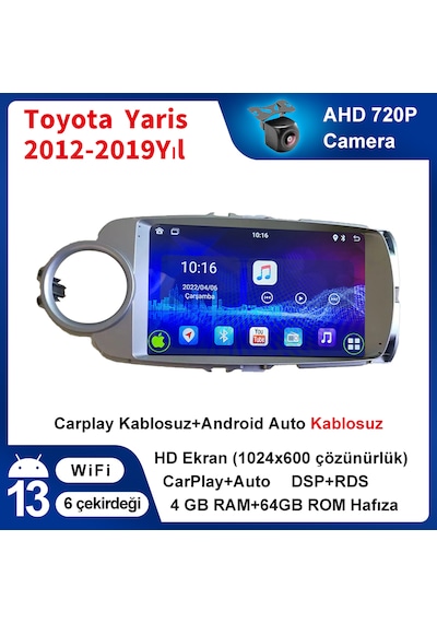 Toyota Yaris 2012-2019 Yıl Multimedya 4-64 Gb Navigasyon