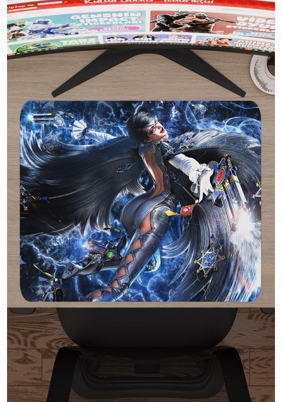 Bayonetta Kaymaz Dikişli Kauçuk Oyuncu Mousepad V5 - 48x40 Xl Gaming Mouse Pad Fare Altlığı