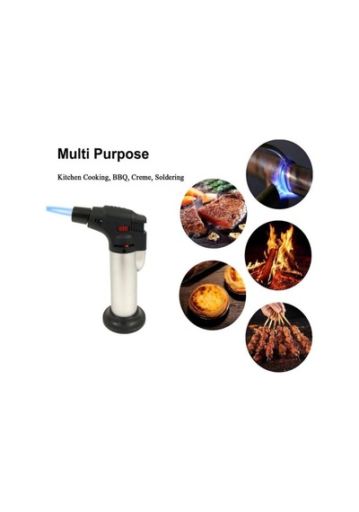 Pürmüz Alev Çakmak 1300 °C-Turbo Torch Doldurulabilir Gaz Çakmak Beyaz