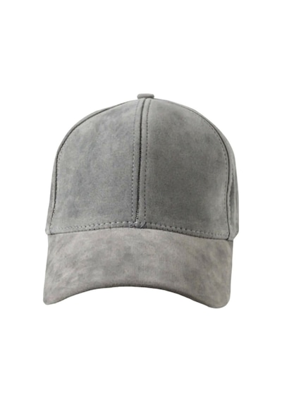 Unisex Vegan Süet Şapka Gri