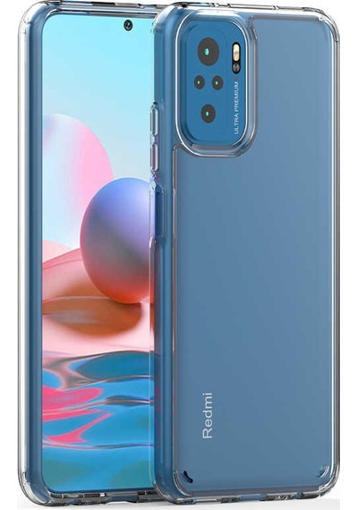Xiaomi Redmi Note 10S Kılıf Zore Coss Şeffaf Sert Silikon Kılıf Renksiz