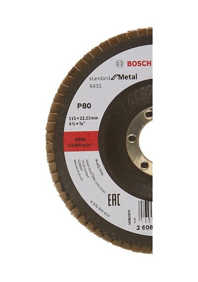 115 Mm 80 Kum Standard Seri Alox Flap Disk, Gri