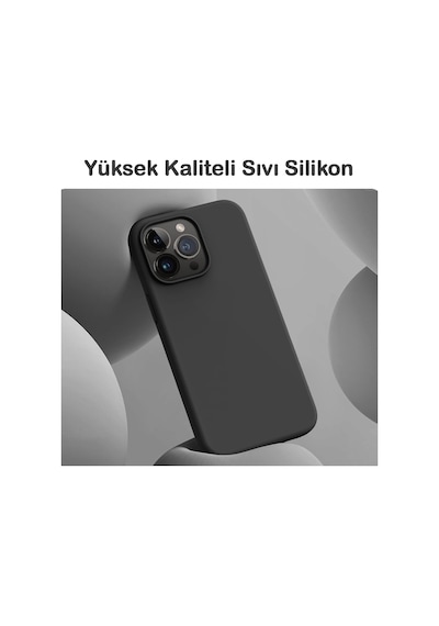 Apple Uyumlu iPhone 15 Pro Max Kılıf Kamera Lensli Lansman Silikon Kapak