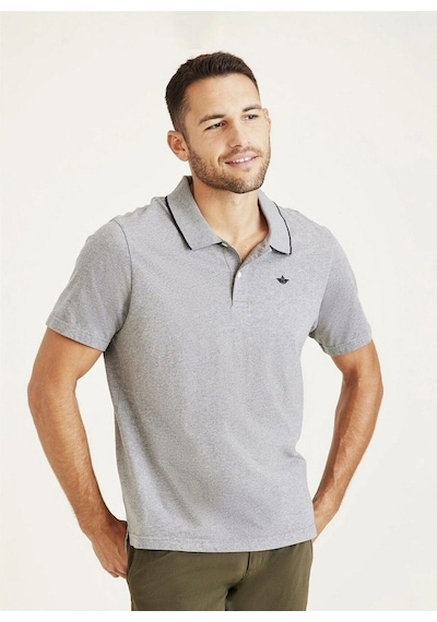 Dockers Minimalist Polo Yaka Kısa Kol Erkek T-shirt - Günlük Şıklık Gri