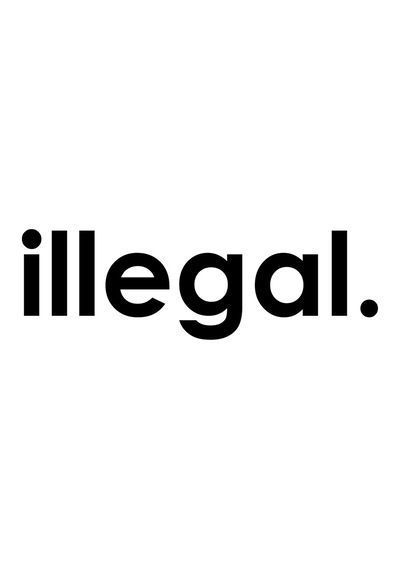 İllegal Araba Sticker 17x17 Cm Siyah