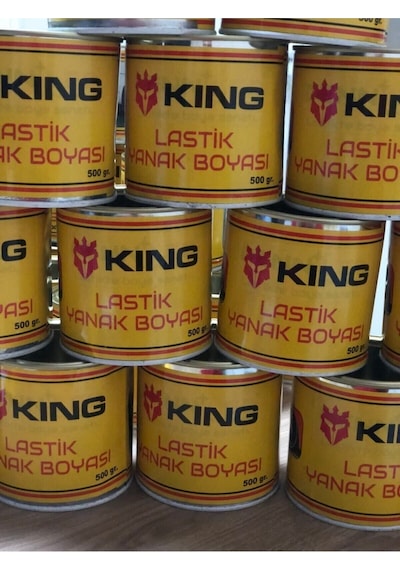 Ahmet Otomotiv Lastik Yanak Boyası Inci Beyazı 500 Gr + Bant + Fırça Komple Set
