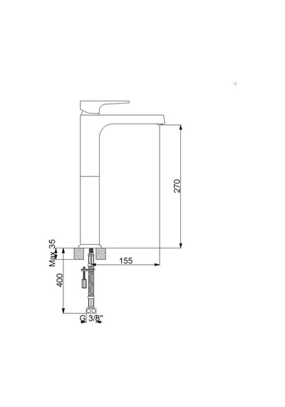 Aqua Çanak Tipi Lavabo Bataryası Siyah